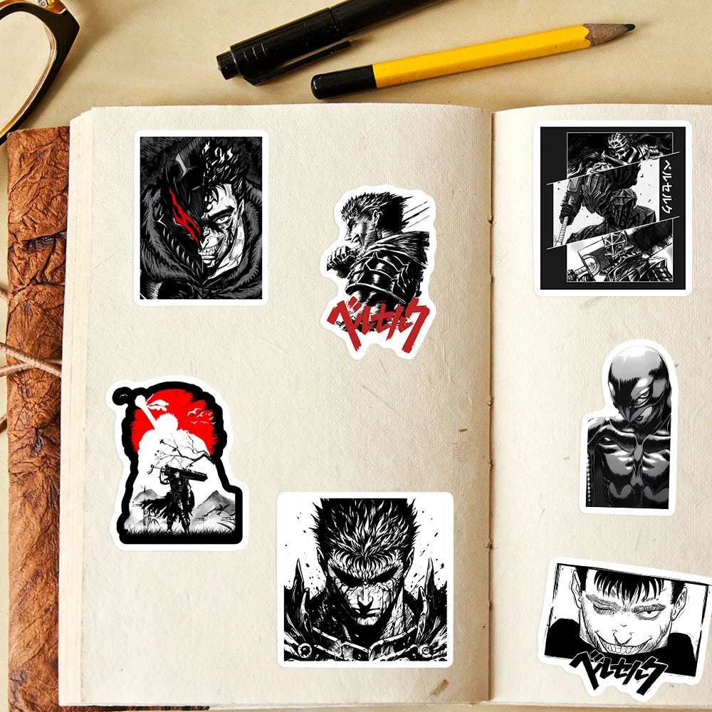 10/30/64pcs Berserk Manga Style Stickers