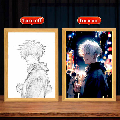 GOJO SATORU Jujutsu Kaisen LED Light Painting Photo Frames