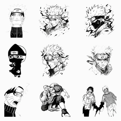 10/30/50/103Pcs NARUTO Manga Style Stickers