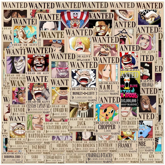 ONE PIECE Anime Wanted Stickers