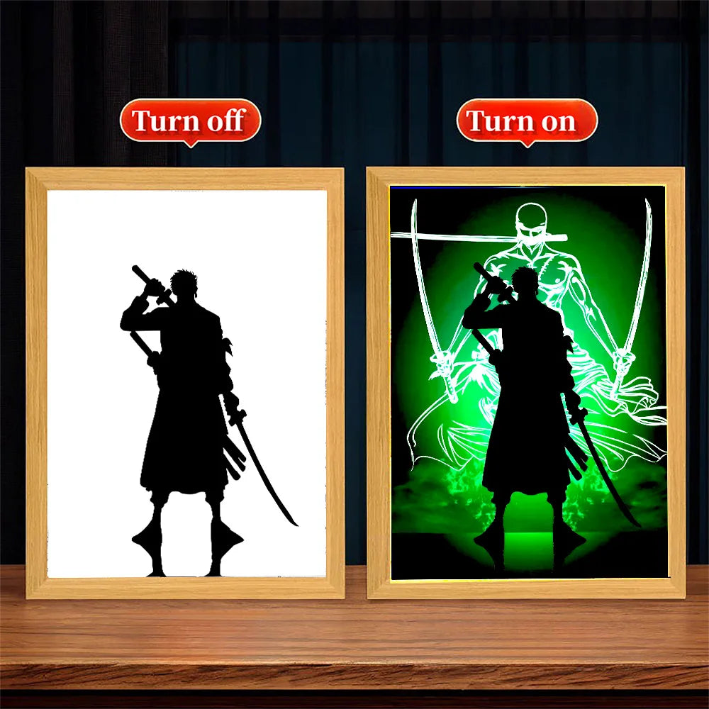 ONE PIECE Anime LED Light Painting Photo Frames