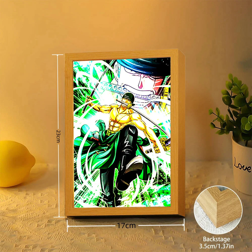 ONE PIECE Anime LED Light Painting Photo Frames