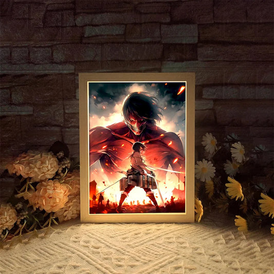 ATTACK ON TITAN Anime LED Light Painting Photo Frame