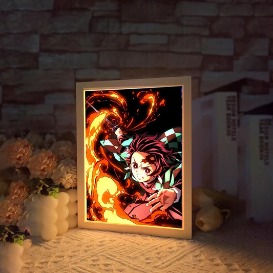 DEMON SLAYER Anime LED Light Painting Photo Frame