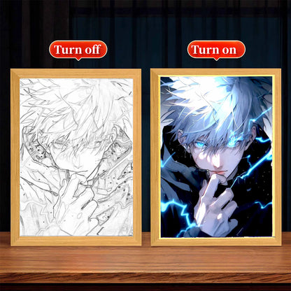 GOJO SATORU Jujutsu Kaisen LED Light Painting Photo Frames